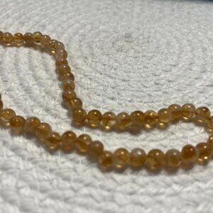 Gorgeous NATURAL CITRINE CRYSTAL Beaded Handmade Necklace Size 17" #667D